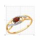 Золотое кольцо SOKOLOV 717293 с фианитом и гранатом