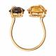 Золотое кольцо SOKOLOV 717298 с цитрином и раухтопазом