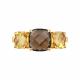 Золотое кольцо SOKOLOV 717303 с цитрином и раухтопазом