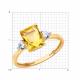 Золотое кольцо SOKOLOV 717330 с фианитом и цитрином