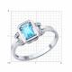 Кольцо из белого золота SOKOLOV 717412-3 с топазом и фианитом