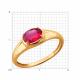 Золотое кольцо SOKOLOV 717877 с рубиновым корундом