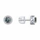 Серьги из белого золота SOKOLOV 72-00193-3 с бриллиантом и александритом
