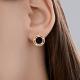 Золотые серьги SOKOLOV 72-00480 с бриллиантом и агатом