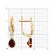 Золотые серьги SOKOLOV 72-00570 с бриллиантом и гранатом