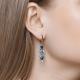 Серьги из белого золота SOKOLOV 725409 с топазом, миксом камней, Лондон топазом и Swarovski