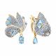 Золотые серьги SOKOLOV 727087 с топазом, фианитом и Swarovski