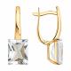 Золотые серьги SOKOLOV 729329 с горным хрусталём