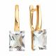 Золотые серьги SOKOLOV 729329 с горным хрусталём