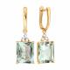 Золотые серьги SOKOLOV 729335 с горным хрусталём и празиолитом