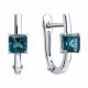 Серьги из белого золота SOKOLOV 729409-3 с топазом