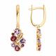 Золотые серьги SOKOLOV 729447 с аметистом и родолитом