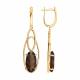 Золотые серьги SOKOLOV 729582 с раухтопазом