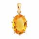 Золотая подвеска SOKOLOV 732907 с цитрином