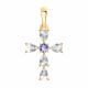Золотая подвеска SOKOLOV 732964 с горным хрусталём и танзанитом
