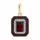 Золотая подвеска SOKOLOV 733013 с фианитом и гранатом