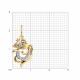 Золотая подвеска SOKOLOV 733105 с фианитом и цитрином