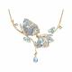 Золотое колье SOKOLOV 770213 с топазом, фианитом и Swarovski