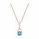 Золотое колье SOKOLOV 770524 с топазом и горным хрусталём