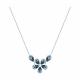 Колье из белого золота SOKOLOV 770526-3 с фианитом, горным хрусталём и Лондон топазом