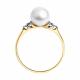 Золотое кольцо SOKOLOV 79-10034 с бриллиантом и жемчугом