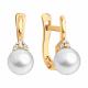 Золотые серьги SOKOLOV 79-20080 с бриллиантом и жемчугом