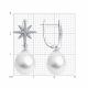 Серьги из белого золота SOKOLOV 79-20084-3 с бриллиантом и жемчугом