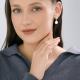 Серьги из белого золота SOKOLOV 79-20084-3 с бриллиантом и жемчугом