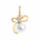 Золотая подвеска SOKOLOV 79-30024 с бриллиантом и жемчугом