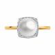 Золотое кольцо SOKOLOV 791208 с фианитом и жемчугом