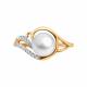 Золотое кольцо SOKOLOV 791276 с фианитом и жемчугом