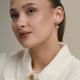 Золотые серьги SOKOLOV 792491 с фианитом и жемчугом