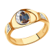 Золотое кольцо Александра 8012118ск с бриллиантом и александритом