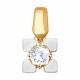 Золотая подвеска SOKOLOV 81030077 с Swarovski