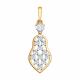 Золотая подвеска SOKOLOV 81030109 с Swarovski