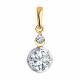 Золотая подвеска SOKOLOV 81030176 с Swarovski