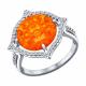 Серебряное кольцо SOKOLOV 83010013 с фианитом и опалом