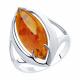 Серебряное кольцо SOKOLOV 83010058 с янтарём