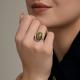 Серебряное кольцо SOKOLOV 83010306 с янтарём