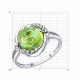 Серебряное кольцо SOKOLOV 83010341 с фианитом и янтарём