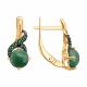 Серьги из золочёного серебра SOKOLOV 83020462 с фианитом