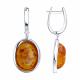 Серебряные серьги SOKOLOV 83020496 с янтарём