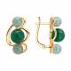 Серьги из золочёного серебра SOKOLOV с жадеитом 83020503