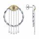 Серьги из золочёного серебра SOKOLOV 83020527 с топазом, фианитом и лабрадоритом