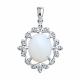 Серебряная подвеска SOKOLOV 83030311-91 с фианитом и опалом