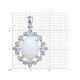 Серебряная подвеска SOKOLOV 83030311-91 с фианитом и опалом