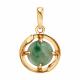 Подвеска из золочёного серебра SOKOLOV с жадеитом 83030360