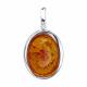 Серебряная подвеска SOKOLOV 83030361 с янтарём