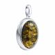 Серебряная подвеска SOKOLOV 83030370 с янтарём