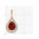 Серебряная подвеска SOKOLOV 83030374 с фианитом и янтарём